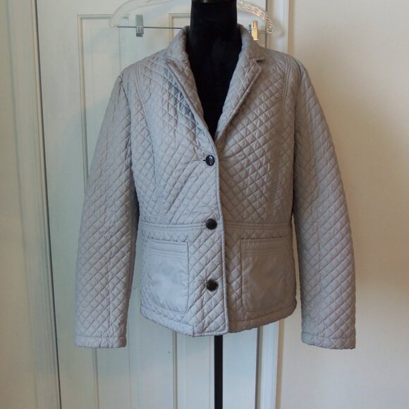 Brooks Brothers Lightweight Quilted Jacket Gray sz 16 - Picture 3 of 12